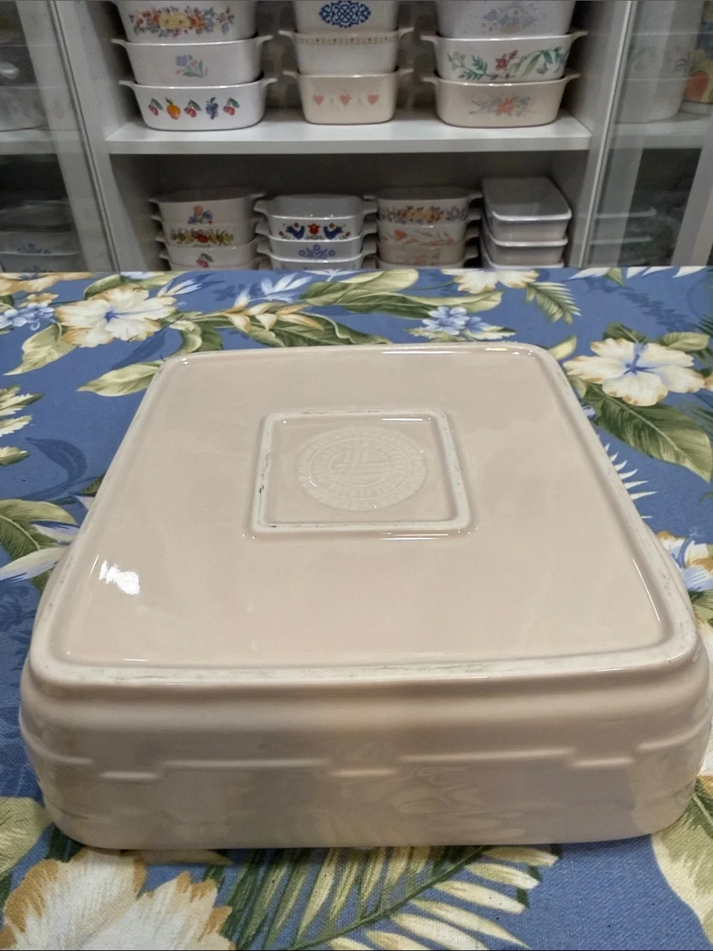 Longaberger Cream Square 8x8 Ceramic Baking Dish